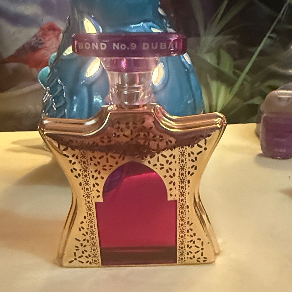 Dubai Gold and Pink Perfume Bottle